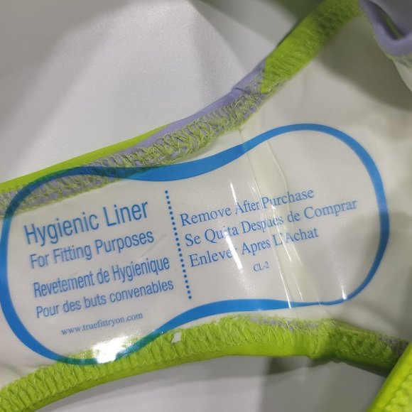 Solid & Striped Elle Bikini Bottom Lavender Lime Stripe Size Small - Picture 8 of 9